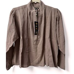 Suzi Kondi 100% Cotton Gauze Poet Shirt XS Mouse
Taupe New with Tags Minimalist